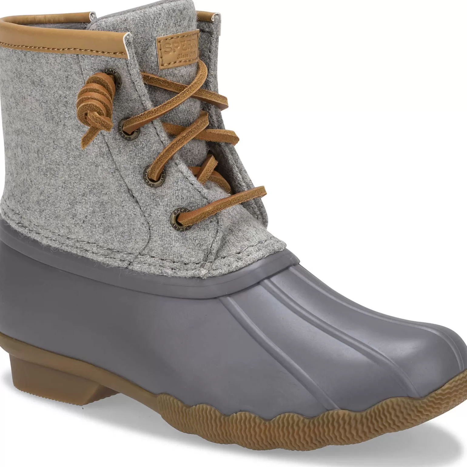 Boots*Sperry Big Kid's Saltwater Wool Duck Boot Grey