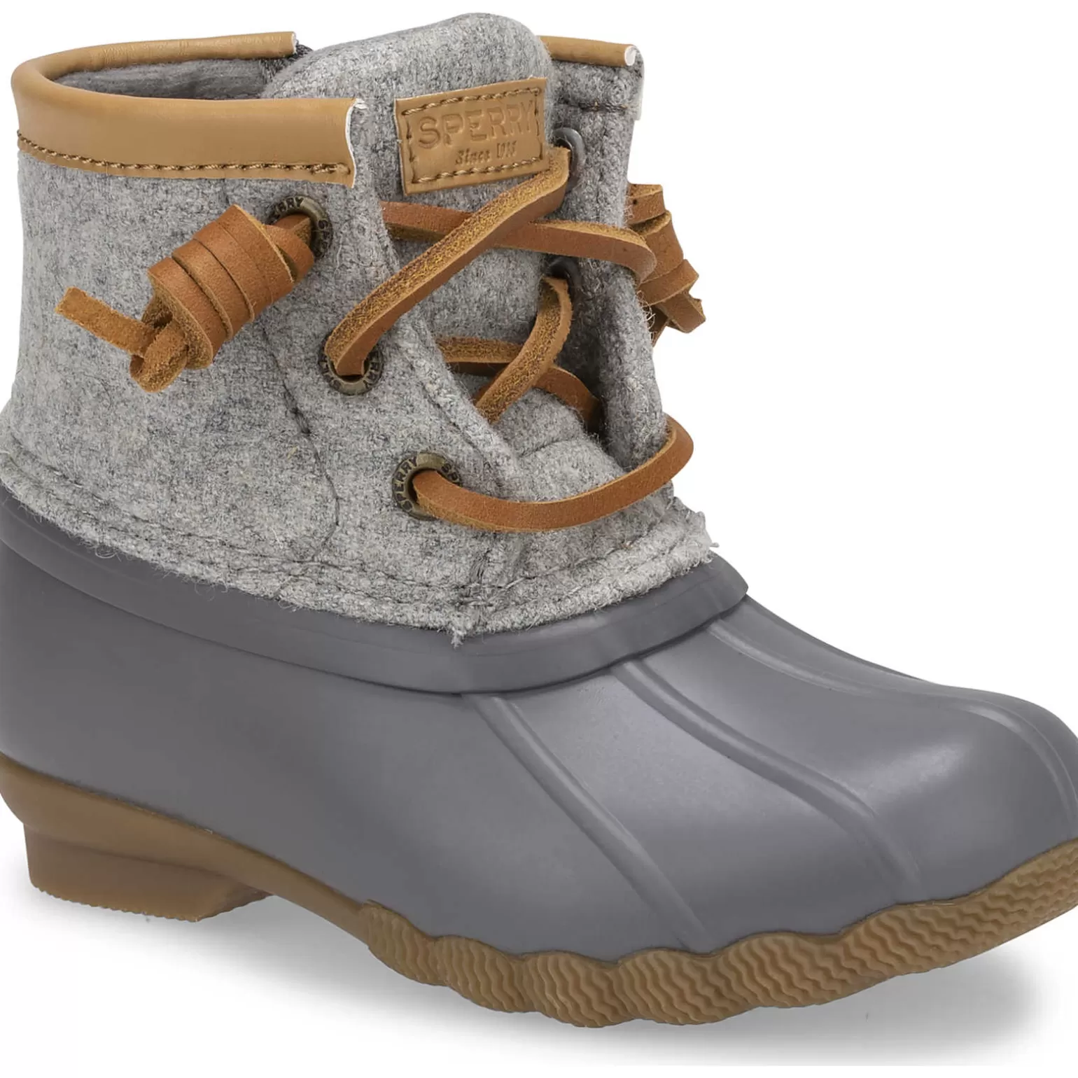 Boots*Sperry Little Kid's Saltwater Wool Duck Boot Grey