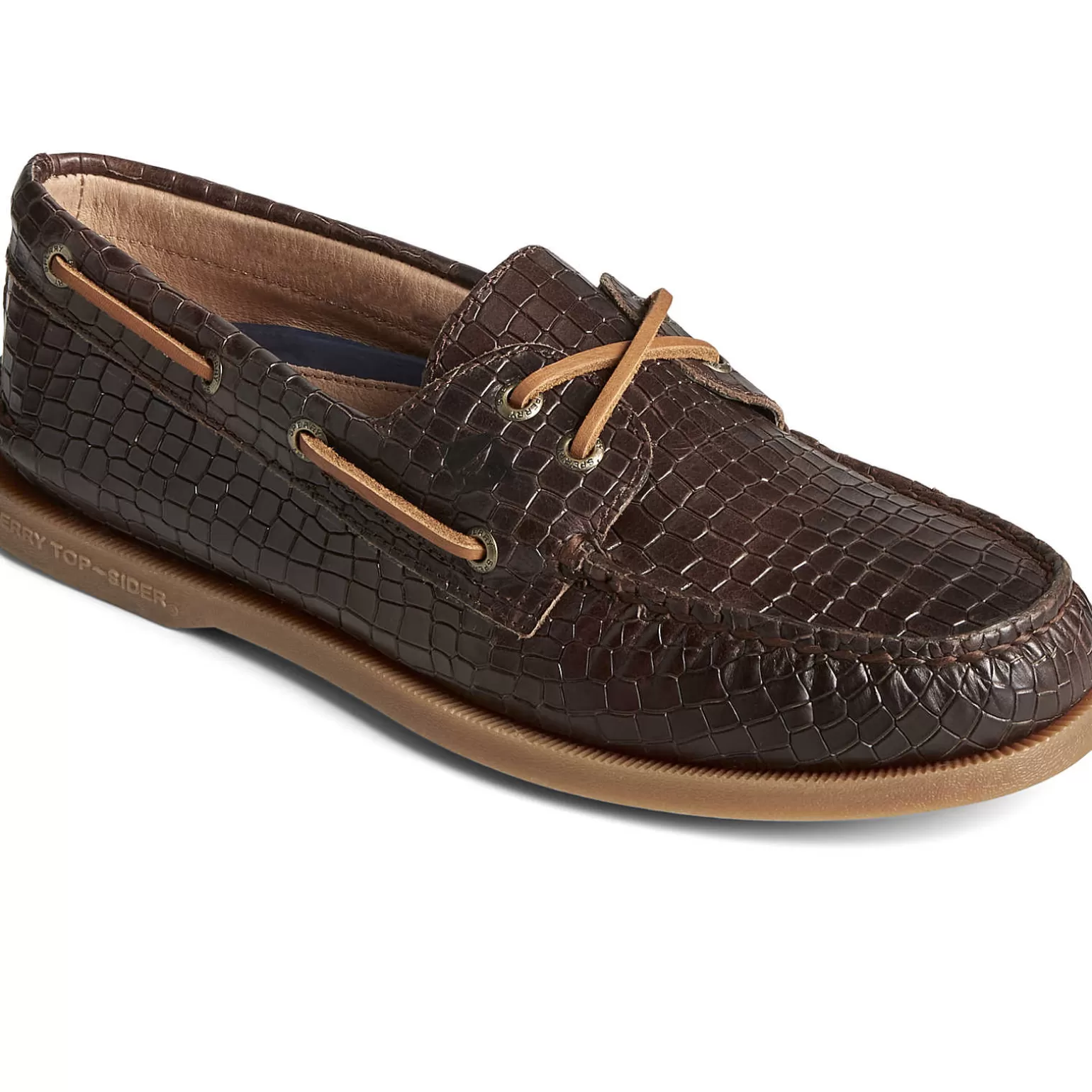 Authentic Original Boat Shoe | Sale*Sperry Men's Authentic Original™ Croc Embossed Boat Shoe Brown