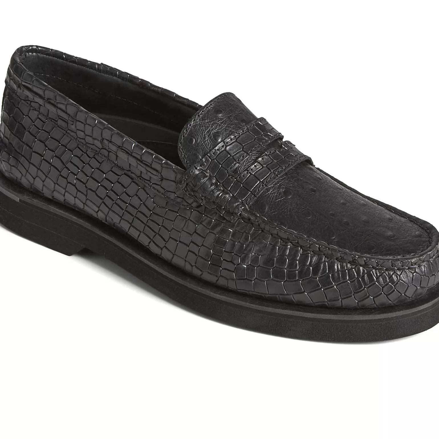 Authentic Original Boat Shoe | Sale*Sperry Men's Authentic Original™ Penny Double Sole Croc Embossed Loafer Black