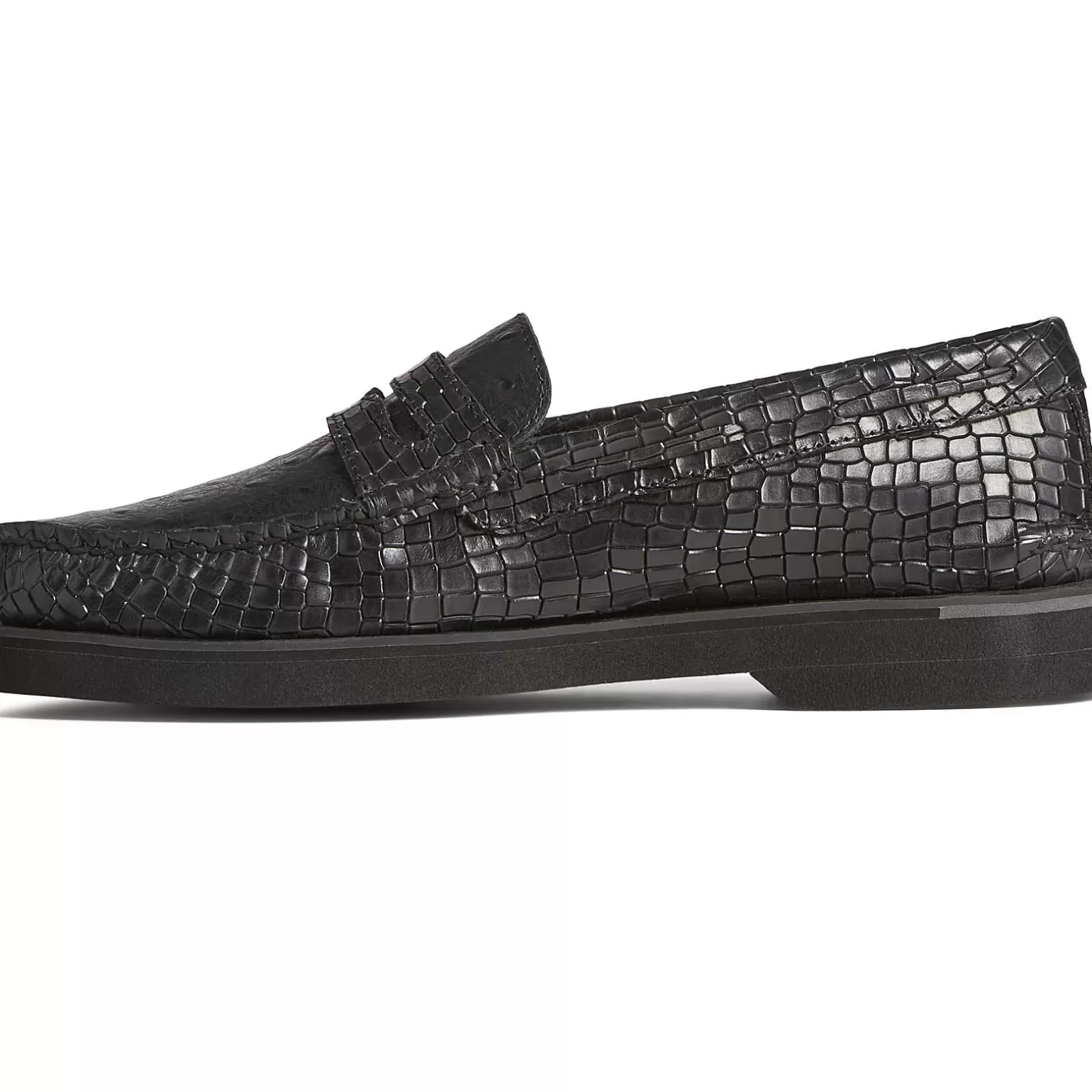 Authentic Original Boat Shoe | Sale*Sperry Men's Authentic Original™ Penny Double Sole Croc Embossed Loafer Black