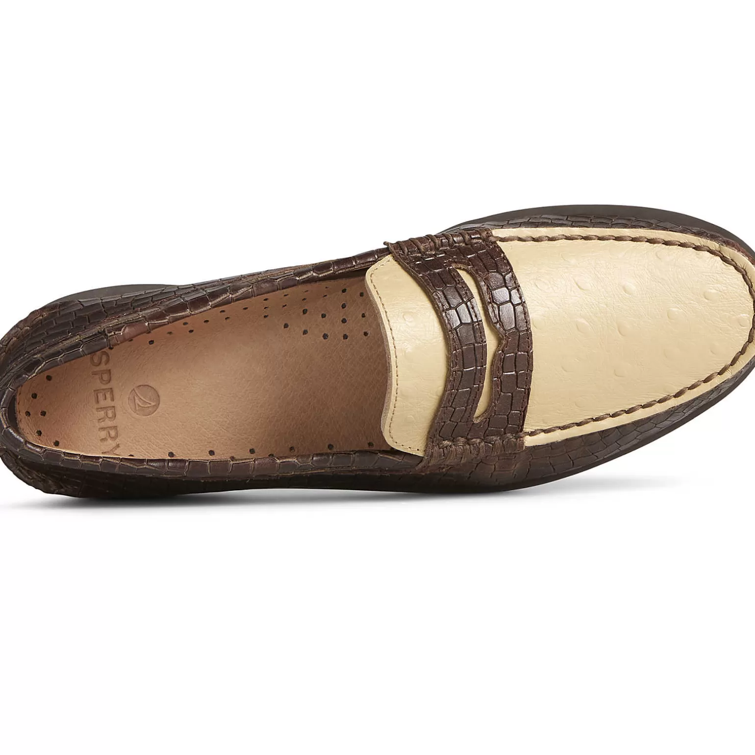 Authentic Original Boat Shoe | Sale*Sperry Men's Authentic Original™ Penny Double Sole Croc Embossed Loafer Brown