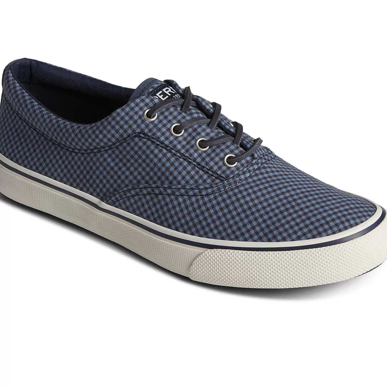 Striper II Sneakers | SeaCycled*Sperry Men's SeaCycled™ Striper II CVO Gingham Sneaker Blue