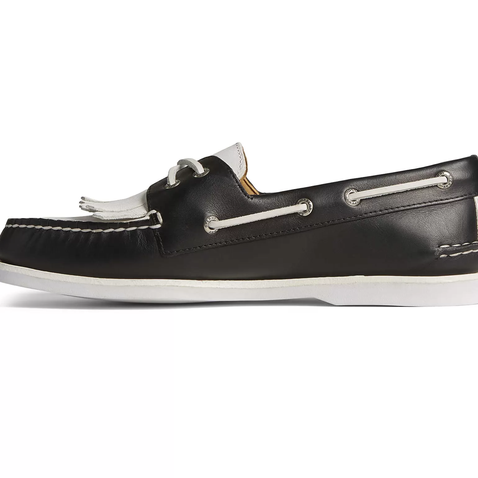 Authentic Original Boat Shoe | Sale*Sperry Men's x Brooks Brothers Authentic Original™ Kiltie Boat Shoe Black/White