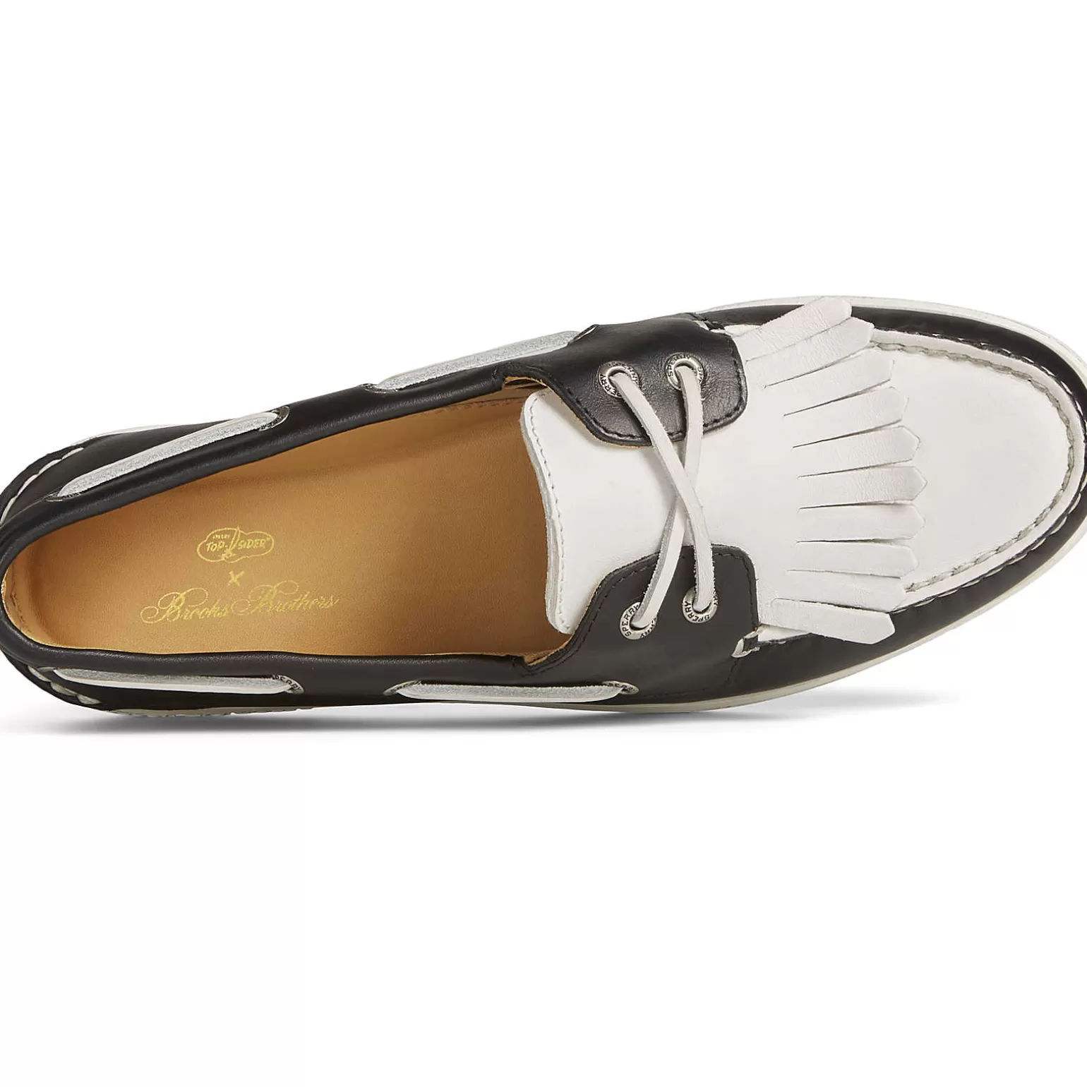 Authentic Original Boat Shoe | Sale*Sperry Men's x Brooks Brothers Authentic Original™ Kiltie Boat Shoe Black/White