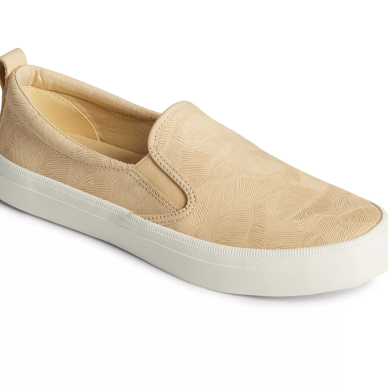 Sale | Sneakers*Sperry Women's Crest Leather Palm Embossed Slip On Sneaker Chamomile