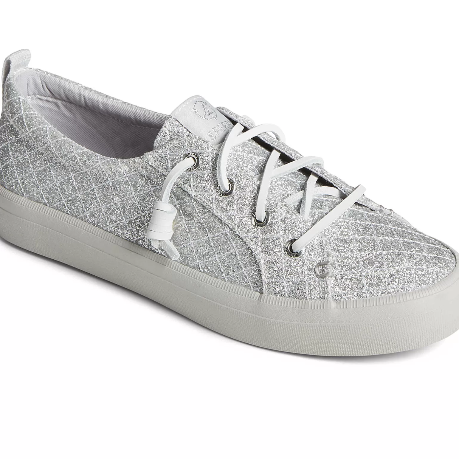 Sale | Sneakers*Sperry Women's Crest Quilted Shimmer Sneaker Silver