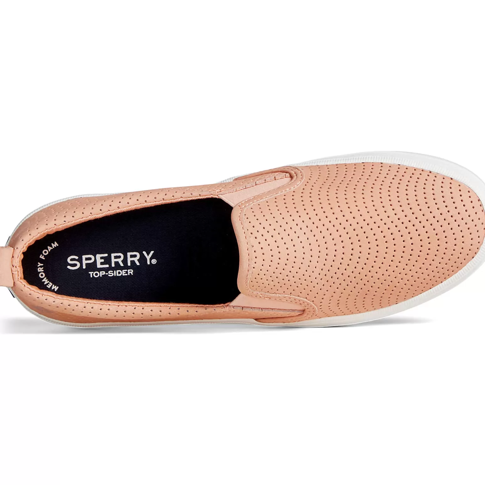 Sale | Sneakers*Sperry Women's Crest Twin Gore Leather Wave Perforated Sneaker Peach