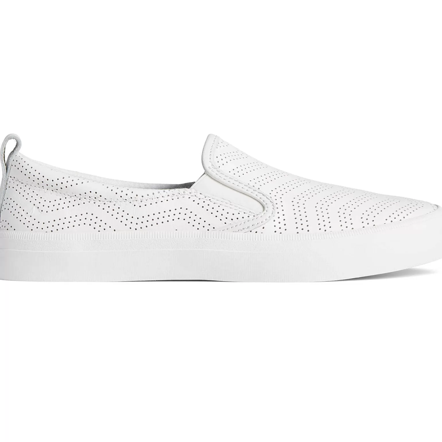 Sale | Sneakers*Sperry Women's Crest Twin Gore Perforated Leather Slip On Sneaker White