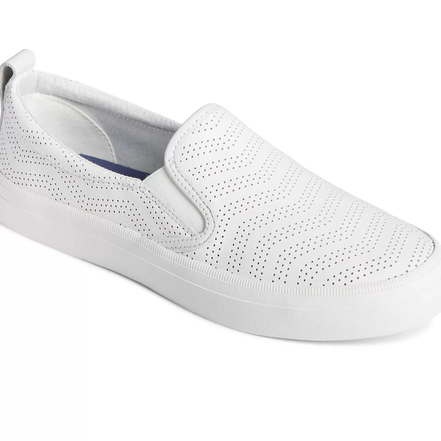 Sale | Sneakers*Sperry Women's Crest Twin Gore Perforated Leather Slip On Sneaker White