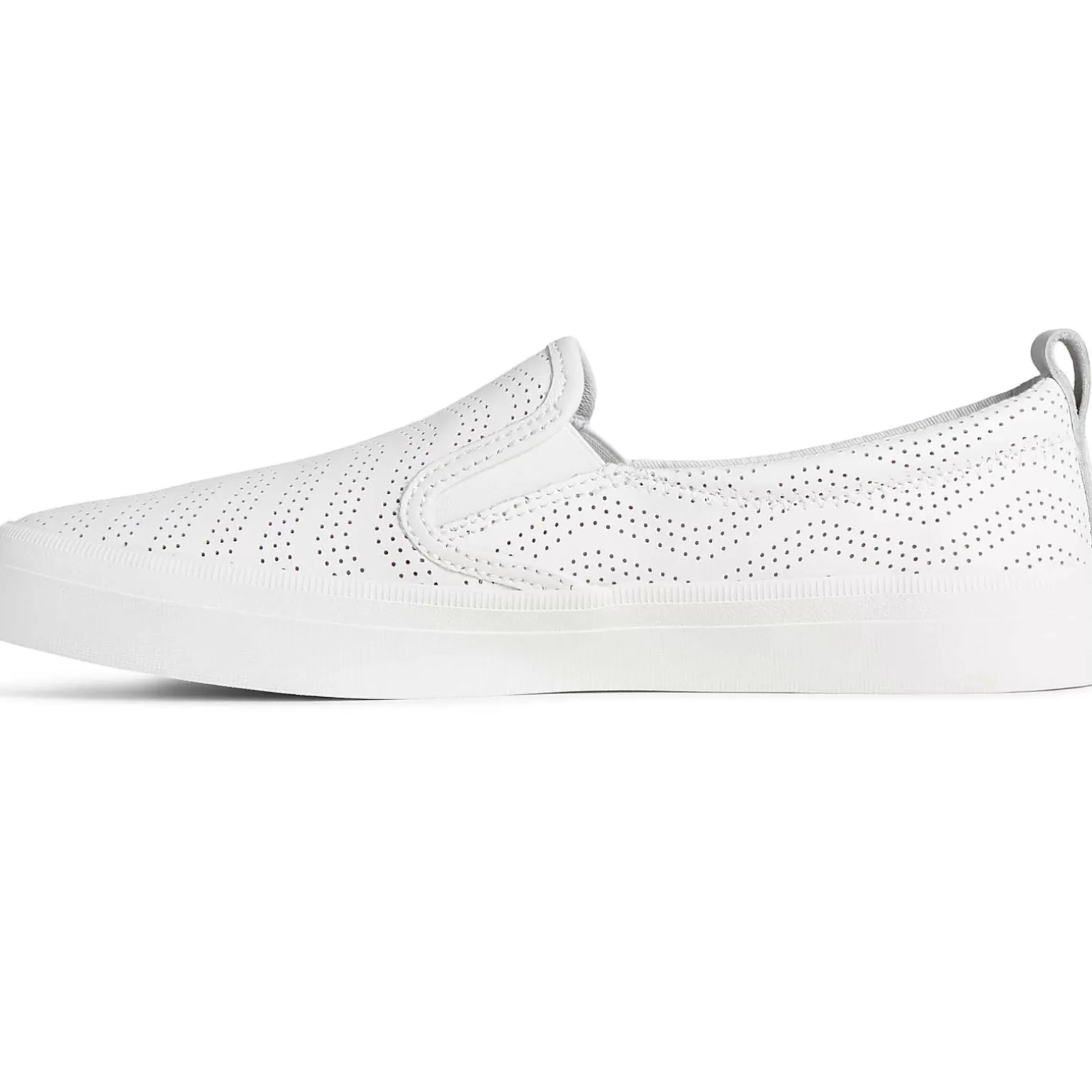 Sale | Sneakers*Sperry Women's Crest Twin Gore Perforated Leather Slip On Sneaker White