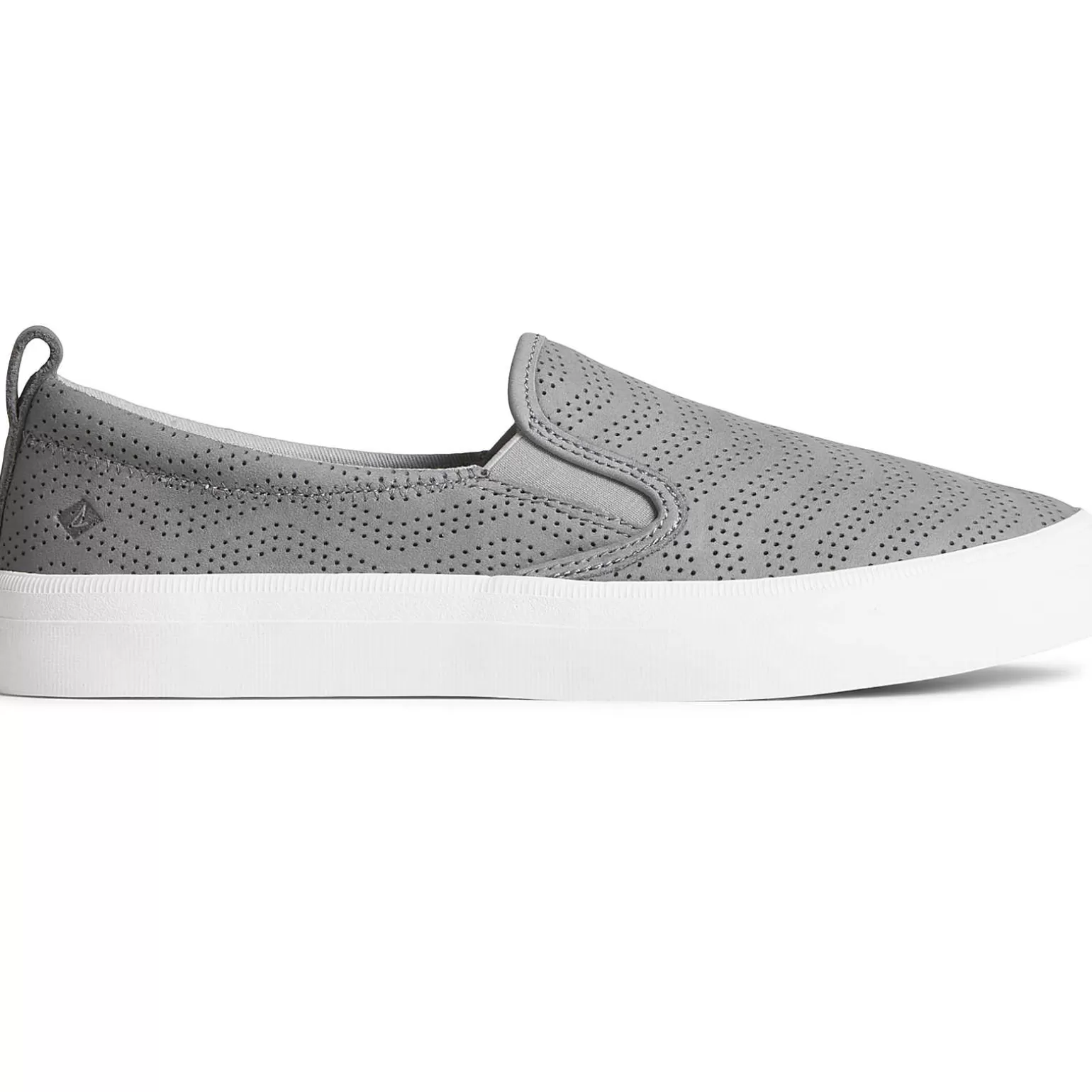 Sale | Sneakers*Sperry Women's Crest Twin Gore Perforated Leather Slip On Sneaker Grey