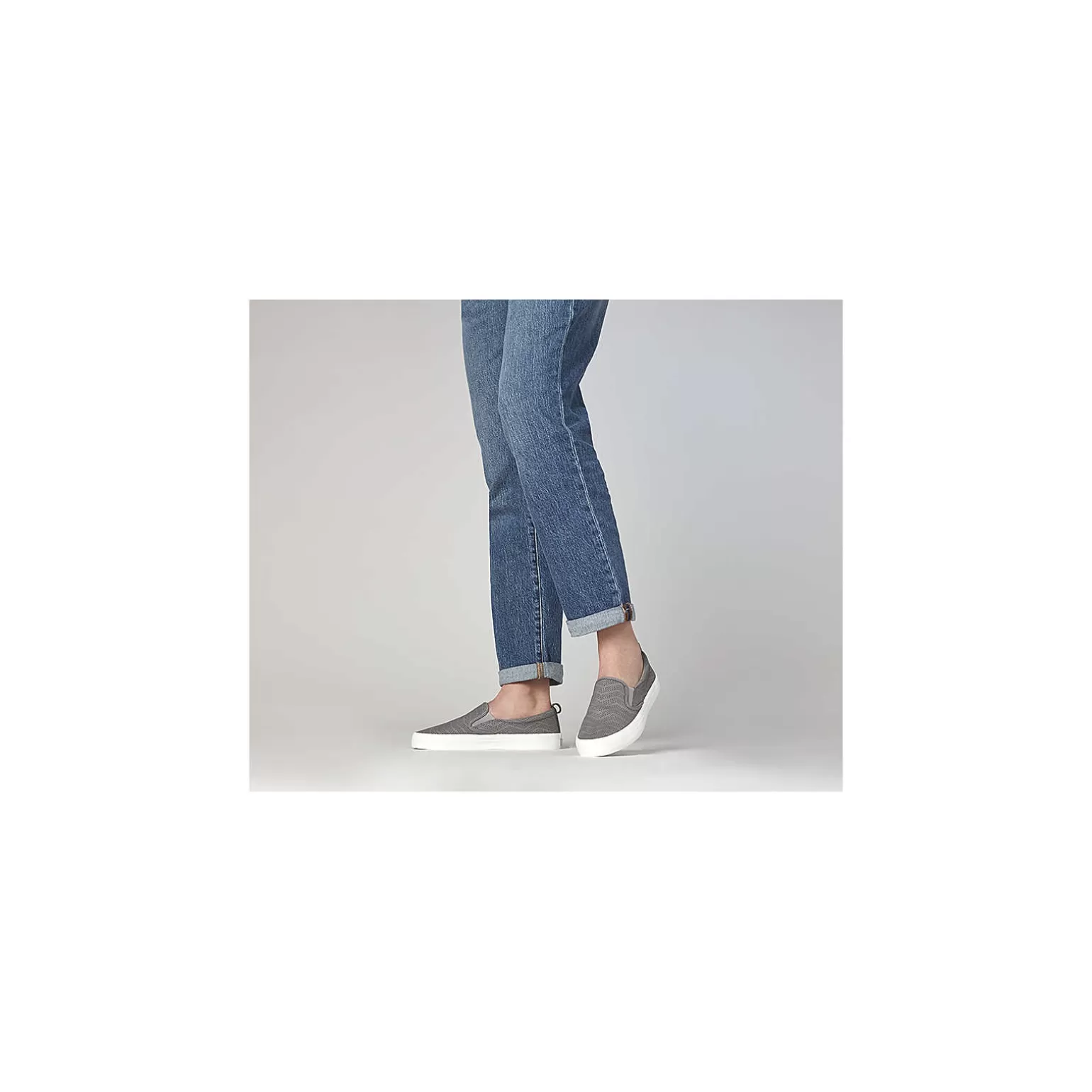 Sale | Sneakers*Sperry Women's Crest Twin Gore Perforated Leather Slip On Sneaker Grey