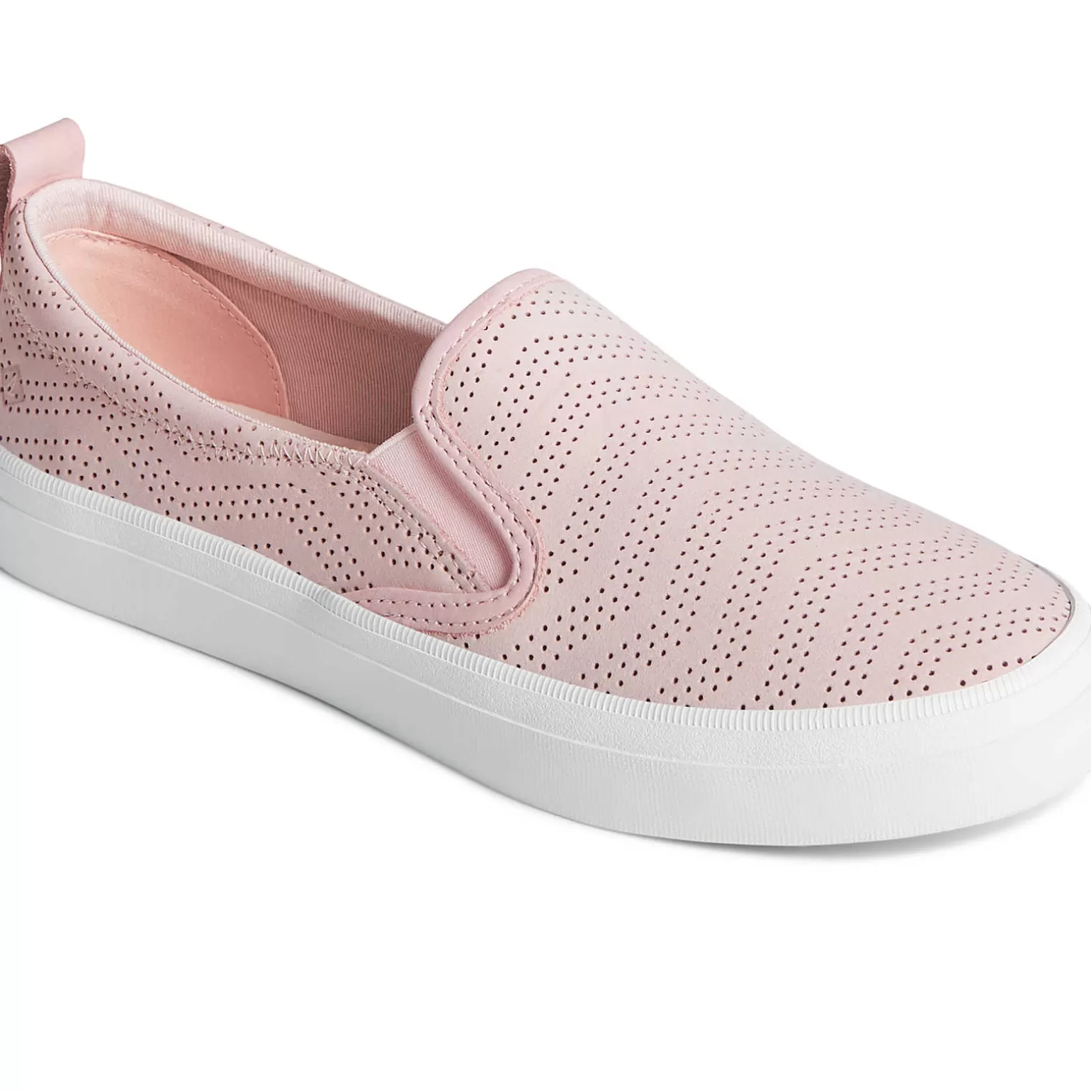 Sale | Sneakers*Sperry Women's Crest Twin Gore Perforated Leather Slip On Sneaker Blush