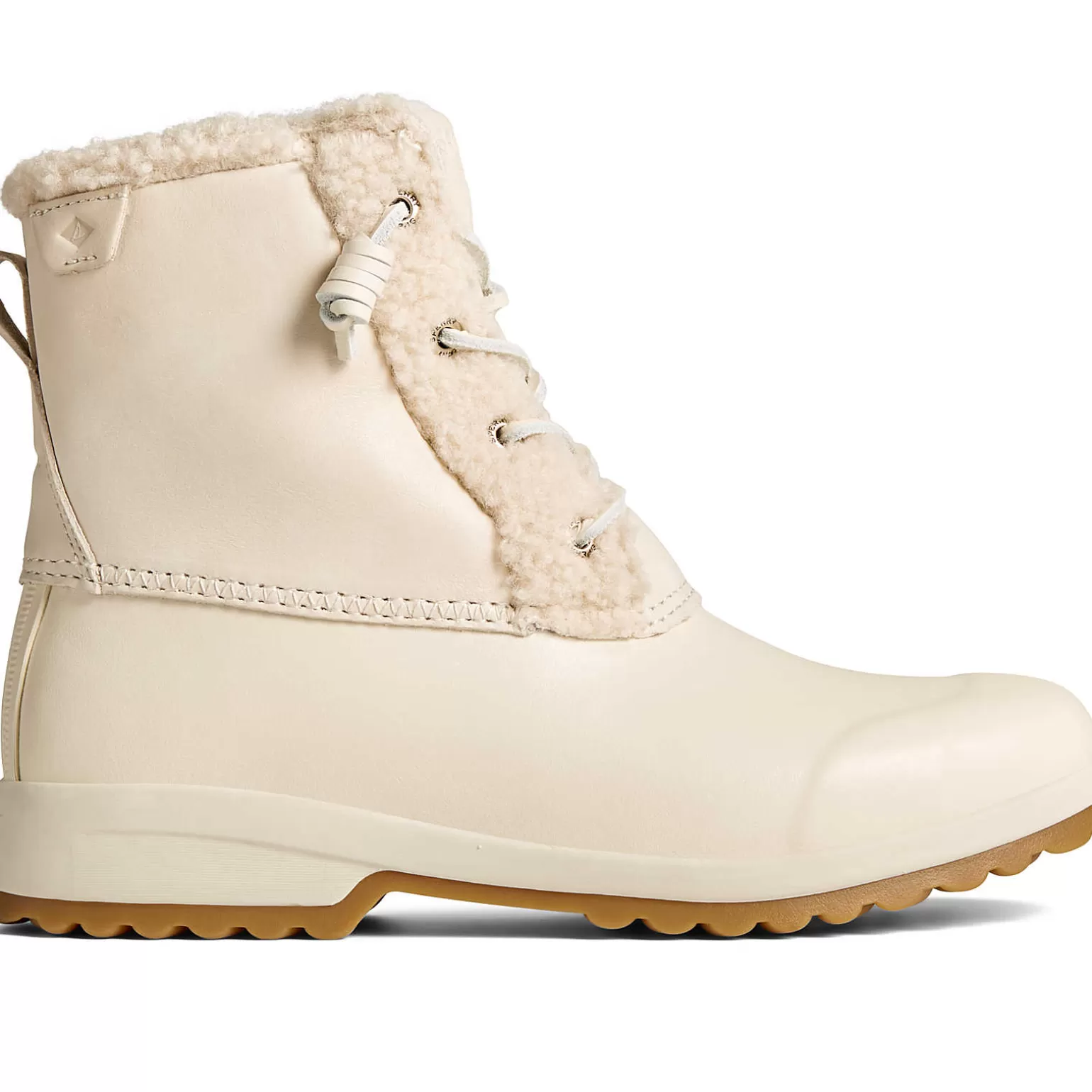 Sale | Boots*Sperry Women's Maritime Repel Teddy Trim Snow Boot Ivory