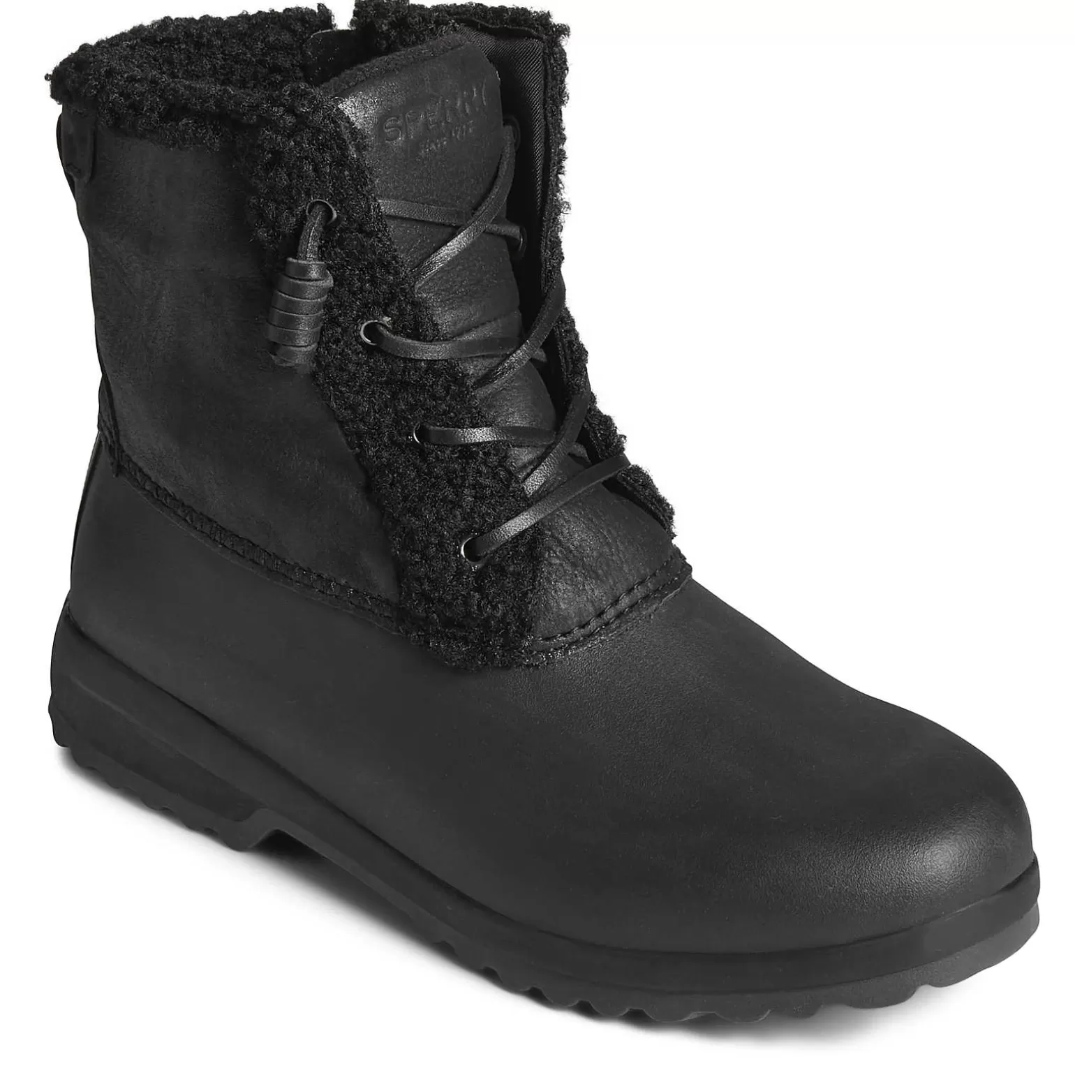 Sale | Boots*Sperry Women's Maritime Repel Teddy Trim Snow Boot Black