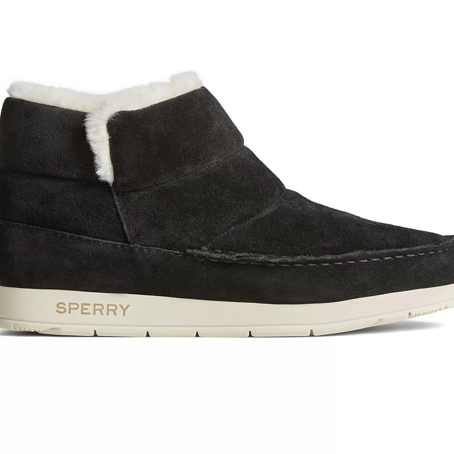 Sale | Boots*Sperry Women's Moc-Sider Suede Bootie Black