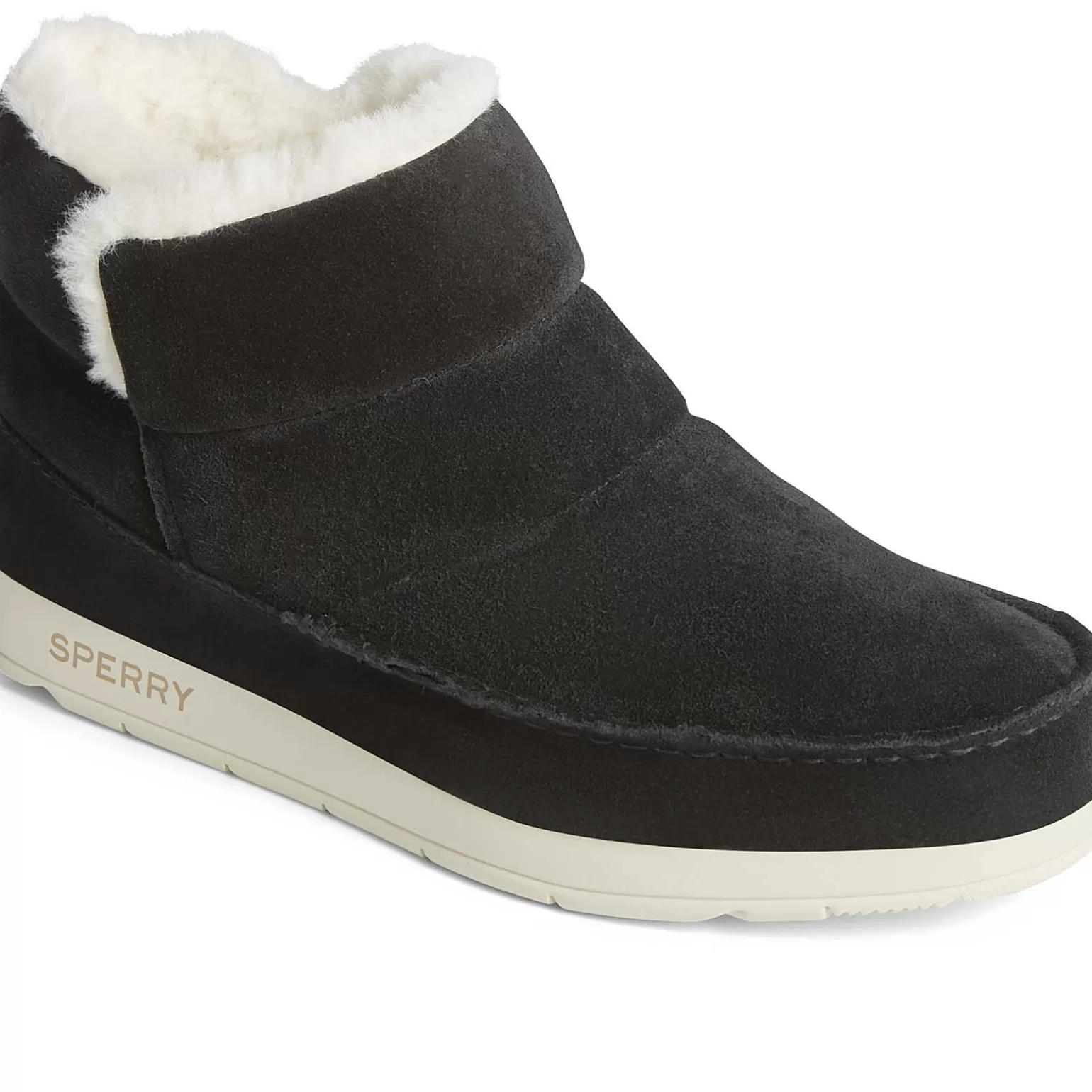 Sale | Boots*Sperry Women's Moc-Sider Suede Bootie Black