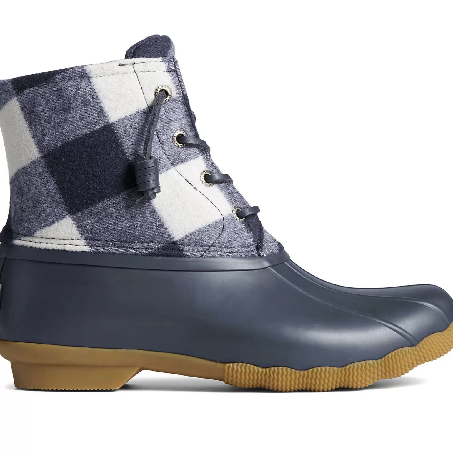 Saltwater Duck Boot | Sale*Sperry Women's Saltwater Buffalo Check Duck Boot Navy