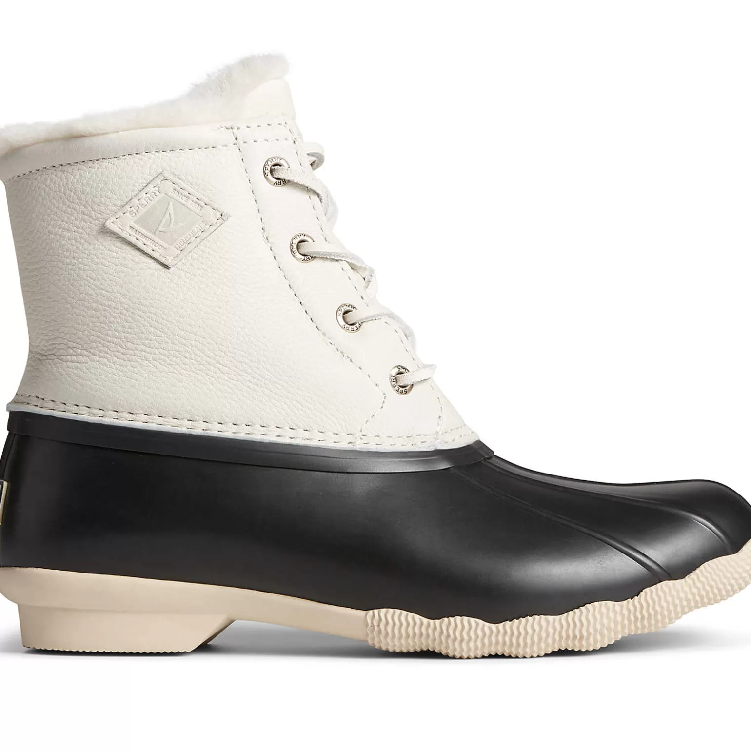 Saltwater Duck Boot | Sale*Sperry Women's Saltwater Luxe Leather Thinsulate™ Duck Boot Ivory/Black