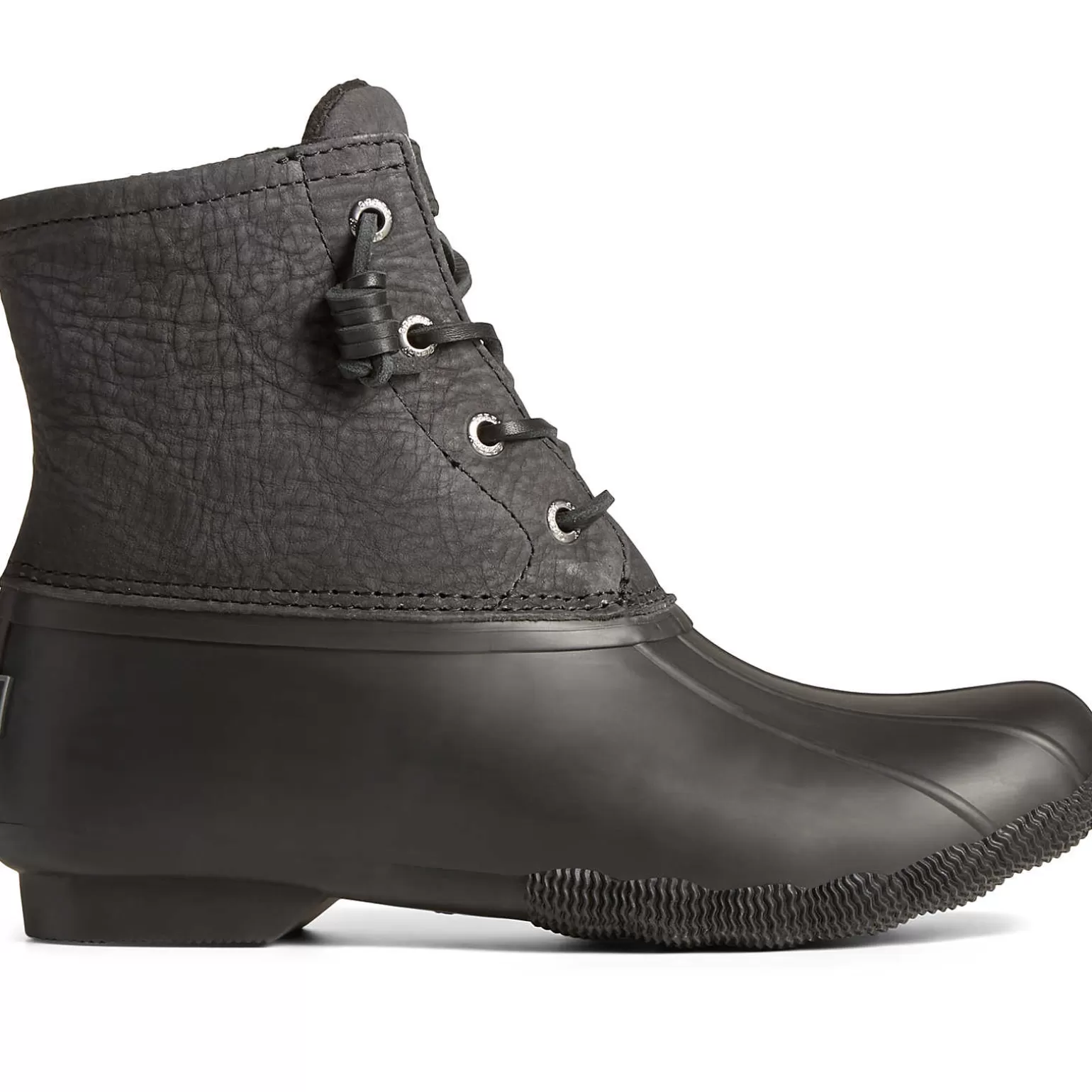 Saltwater Duck Boot | Sale*Sperry Women's Saltwater Mainsail Leather Duck Boot Black