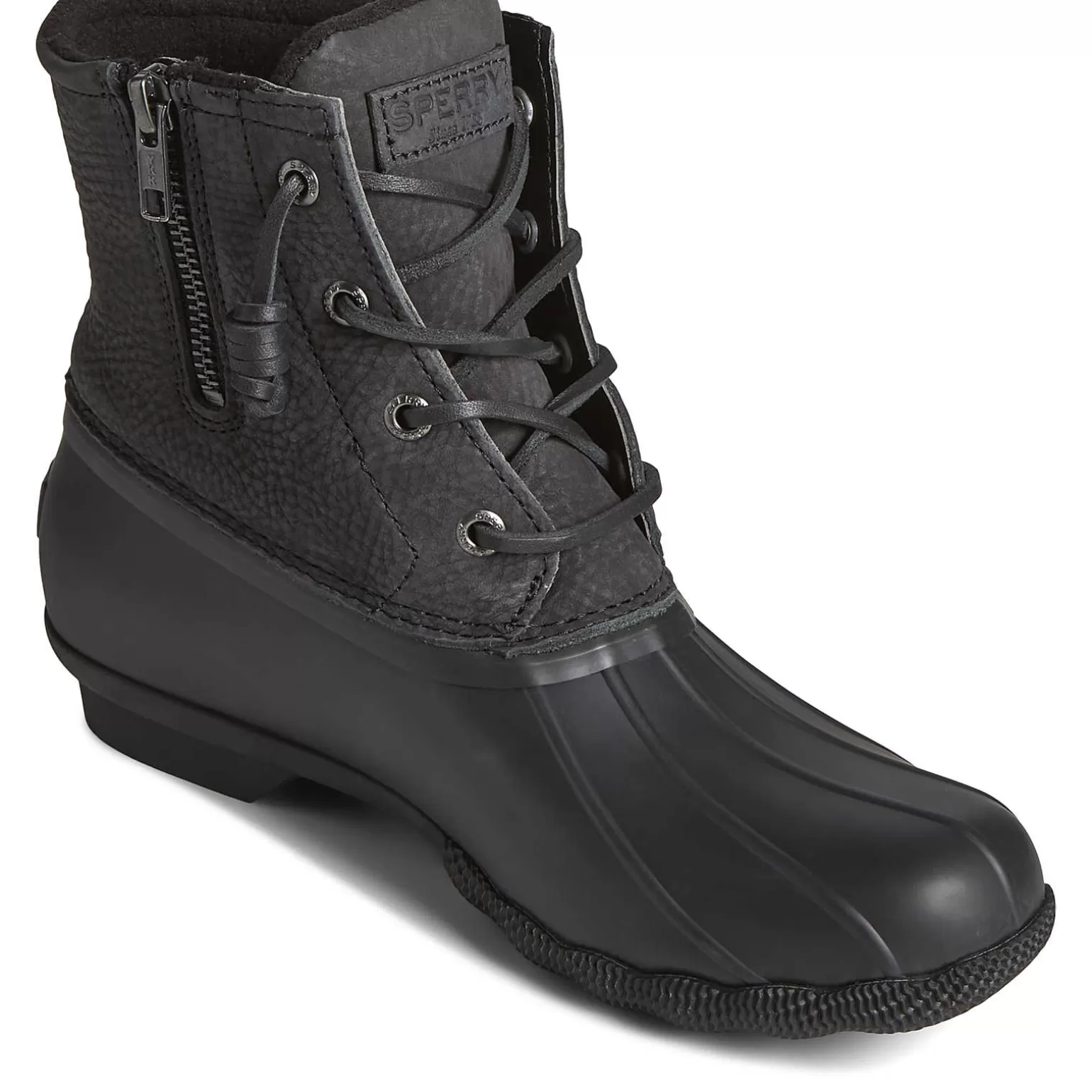 Saltwater Duck Boot | Sale*Sperry Women's Saltwater Mainsail Leather Duck Boot Black