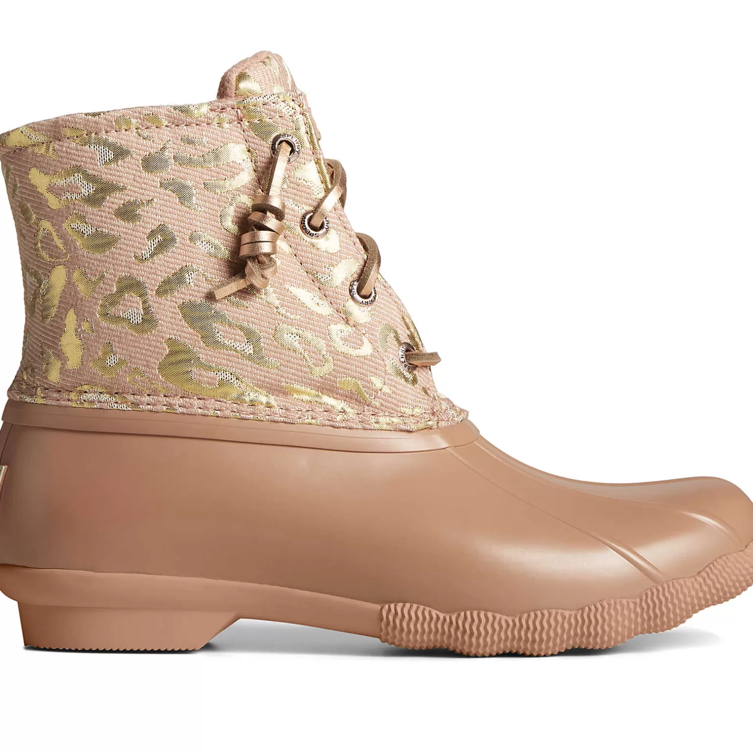 Saltwater Duck Boot | Sale*Sperry Women's Saltwater Metallic Jacquard Duck Boot Rose