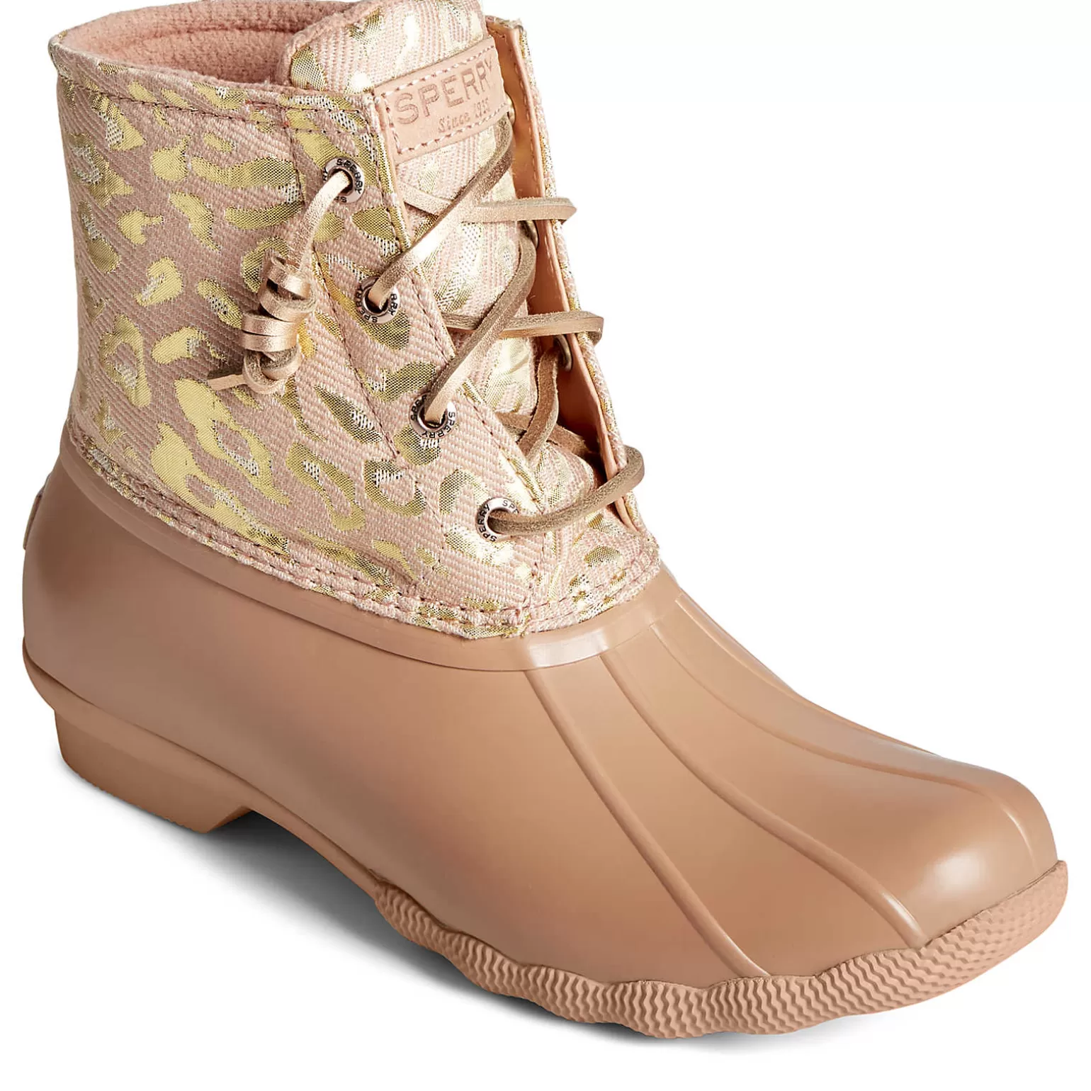 Saltwater Duck Boot | Sale*Sperry Women's Saltwater Metallic Jacquard Duck Boot Rose