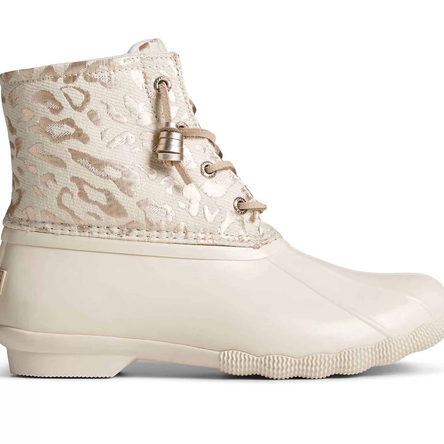 Saltwater Duck Boot | Sale*Sperry Women's Saltwater Metallic Jacquard Duck Boot Ivory