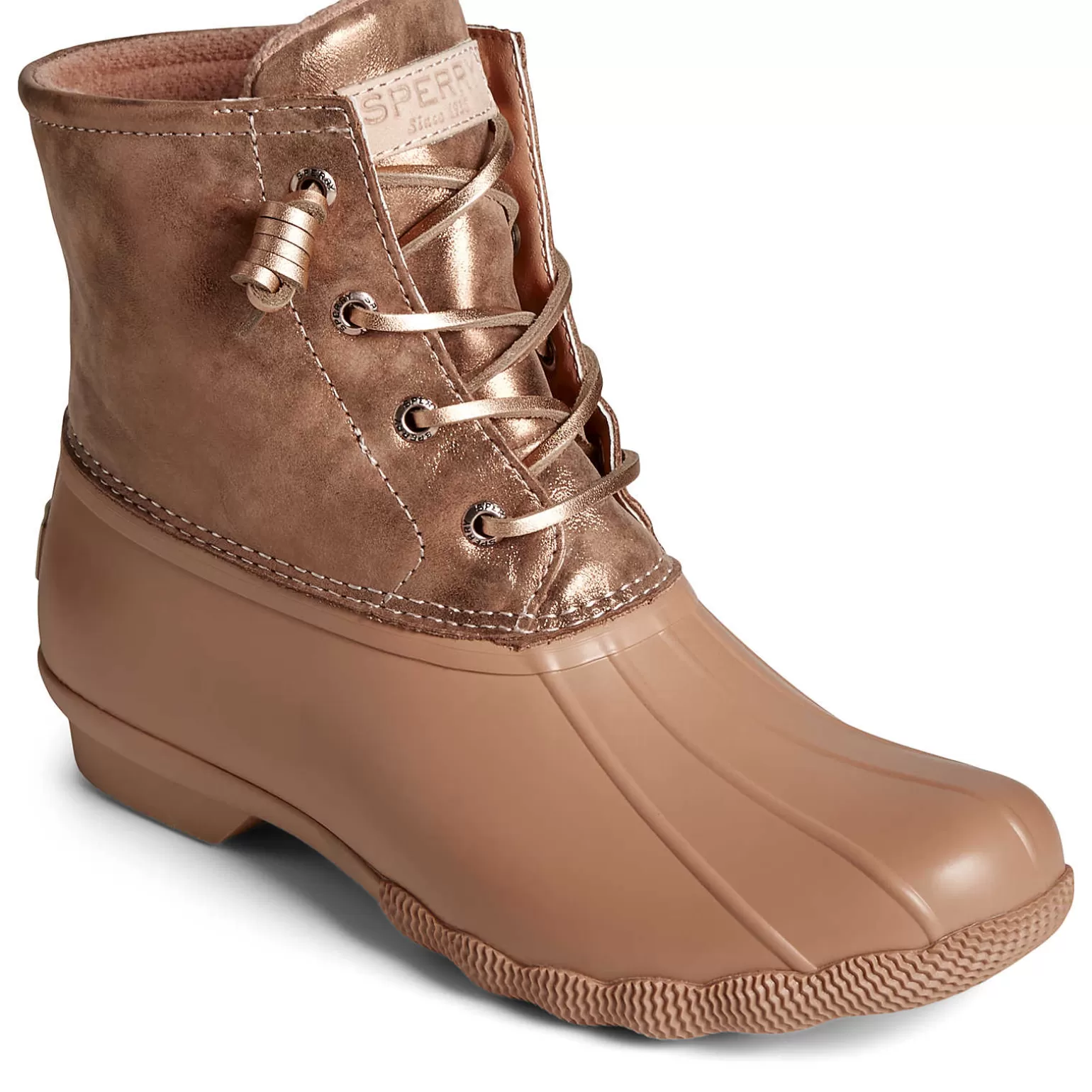 Saltwater Duck Boot | Sale*Sperry Women's Saltwater Metallic Leather Duck Boot Rose