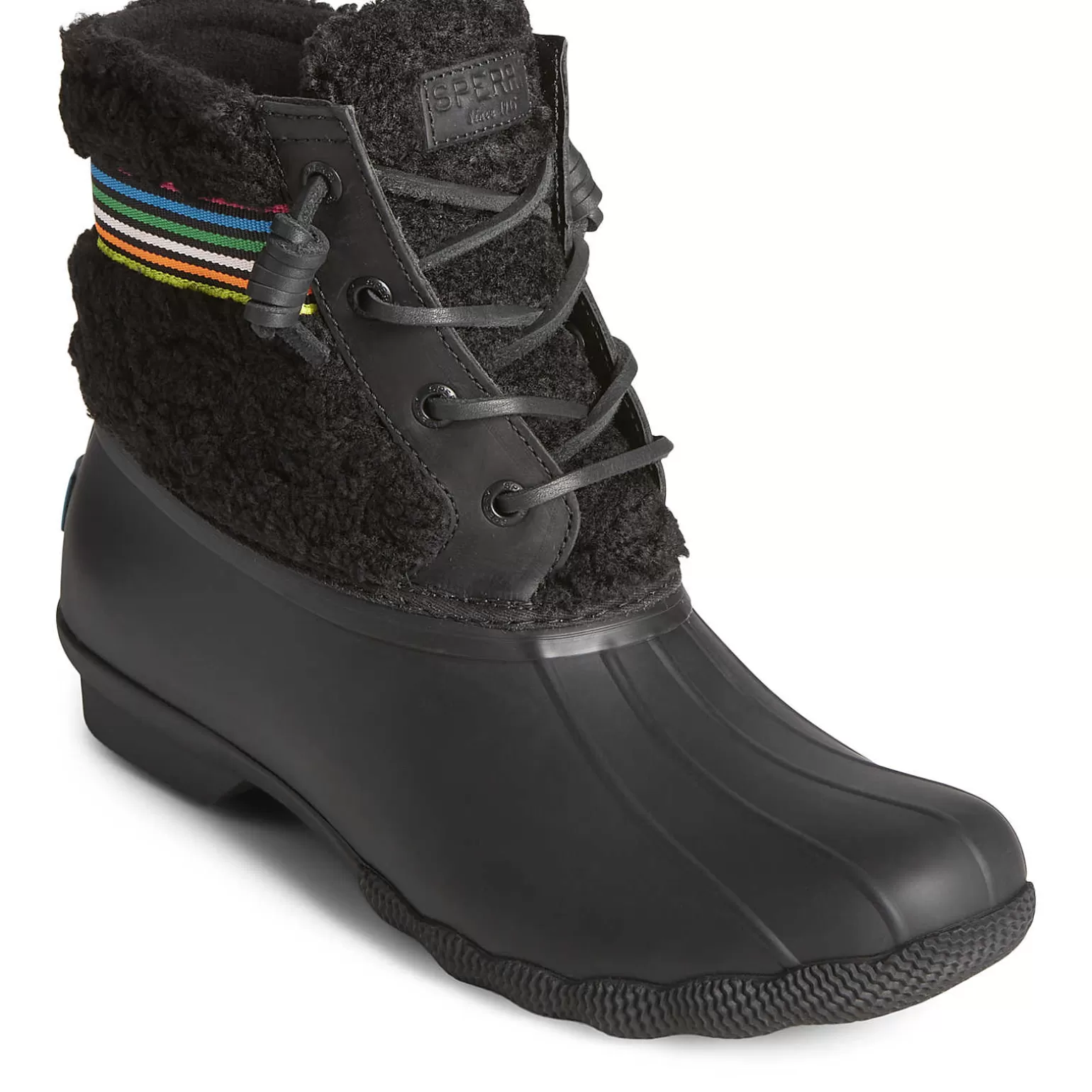 Saltwater Duck Boot | Sale*Sperry Women's Saltwater™ Rainbow Sherpa Duck Boot Black